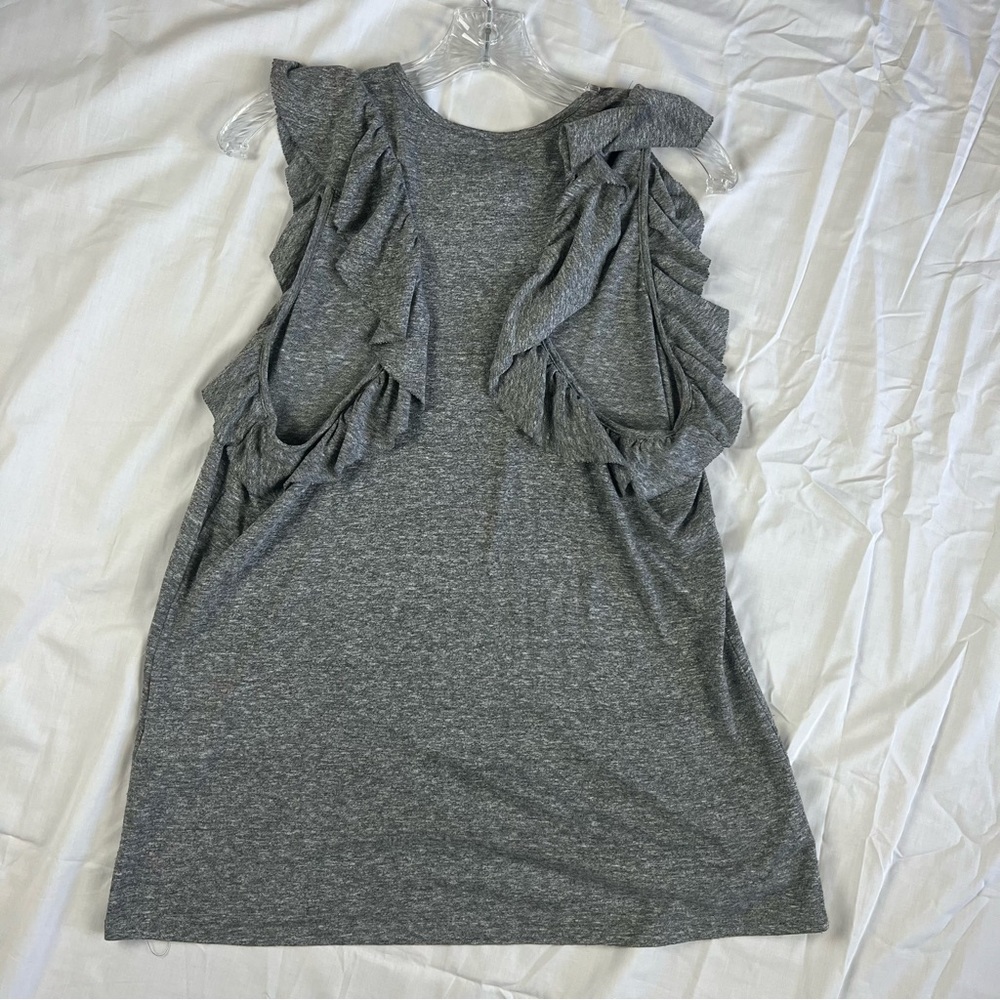 CURRENT/ELLIOTT • Gray Ruffle Racer back Top Size 3 (Large) - Picture 2 of 8